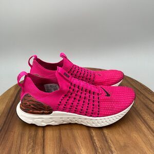 Nike React Phantom Run FK2 Flyknit Shoes Womens Size 9 Pink Walking Comfort Gym